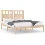 vidaXL Cadre de lit sans matelas bois de pin massif 160x200 cm
