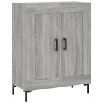 vidaXL Buffet sonoma gris 69 5x34x90 cm bois d'ingénierie