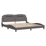 vidaXL Cadre de lit Viana sans matelas gris 200x200 cm similicuir