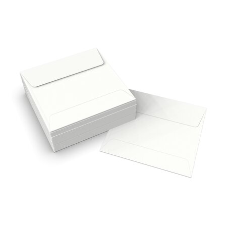 Lot de 250 enveloppe blanche 60x60 mm