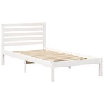 vidaXL Cadre de lit Blanc 90 x 200 cm Bois massif en pin
