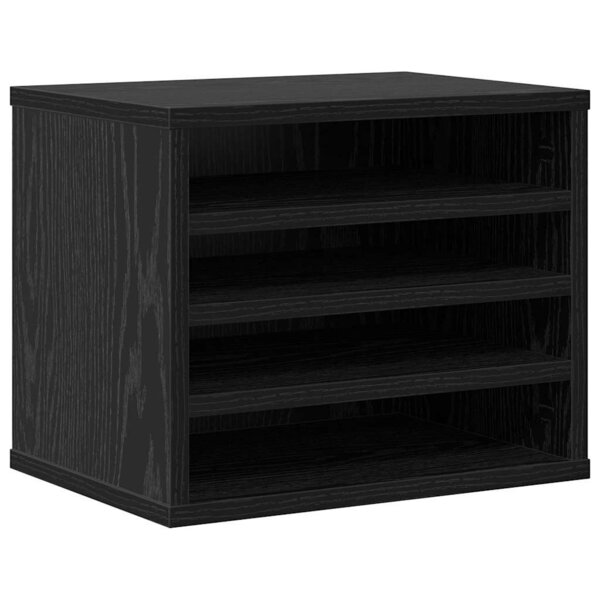 vidaXL Organiseur de bureau Chêne noir 36 x 26 x 29.5 cm