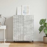 vidaXL Buffet Gris béton 66 x 34 5 x 92 cm Bois d'ingénierie