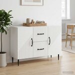 vidaXL Buffet Blanc 89 x 34 5 x 60 cm Bois d'ingénierie