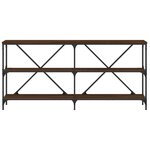 vidaXL Table console chêne marron 160x30x75cm bois d'ingénierie et fer