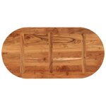 vidaXL Dessus de table 100x50x3 8 cm ovale bois massif d'acacia