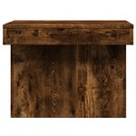 vidaXL Table basse chêne fumé 100x55x40 cm bois d'ingénierie