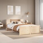 vidaXL Lit bibliothèque sans matelas 120x200 cm bois de pin massif