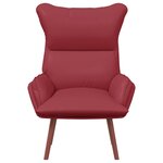 vidaXL fauteuil Bordeaux 69 x 74 x 93 cm Cuir artificiel