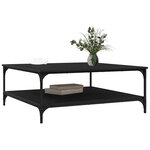 vidaXL Table basse Chêne noir 100 x 100 x 40 cm Bois d'ingénierie