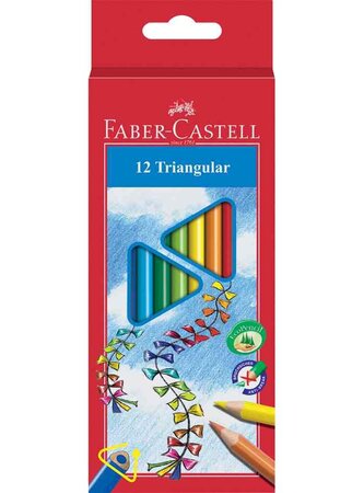 Etui de 12 Crayons de Couleur Triangulaires Assorti FABER-CASTELL