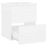 vidaXL Armoire d'évier avec lavabo intégré Blanc Aggloméré