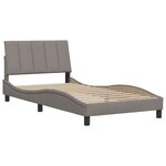 vidaXL Cadre de lit sans matelas taupe 100x200 cm tissu