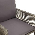 vidaXL Tabourets de bar jardin coussins lot de 2 gris résine tressée