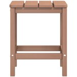 vidaXL Chaise de jardin Adirondack repose-pied table PEHD Marron