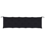 vidaXL Coussin de banc de jardin carreaux noir 180x50x7cm tissu oxford