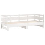 vidaXL Lit coulissant sans matelas blanc 2x(80x200)cm
