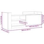 vidaXL Meuble TV Noir 100x35x40 cm Bois d'ingénierie