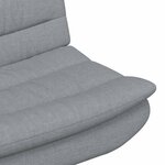 vidaXL Chaise pivotante Gris clair 63 x 75 x 76 cm tissu