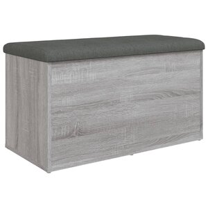 vidaXL Banc de rangement sonoma gris 82x42x45 cm Bois d'ingénierie