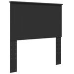 vidaXL Cadre de lit avec tête de lit Noir 90 x 200 cm Pin massif