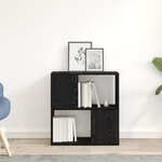 Bibliothèque vidaXL Noire en Chêne 60x24x63 cm en Bois d'Ingénierie