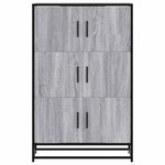 vidaXL Buffet haut sonoma gris 68x35x106 5 cm bois ingénierie et métal