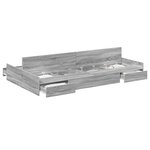 vidaXL Cadre de lit avec rangement Gris Sonoma 120 x 190 cm