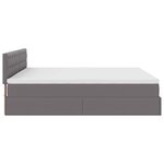 VidaXL Cadre de lit ottoman avec matelas gris 160x200 cm similicuir