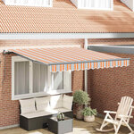 vidaXL Auvent Rétractable Multicolore 350 x 250 cm tissu