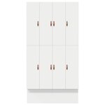 vidaXL Cadre de lit avec rangement Blanc 120 cm Bois d'ingénierie