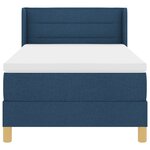 vidaXL Lit Box Spring avec Matelas Bleu 80x200 cm Tissu