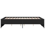 vidaXL Cadre de lit sans matelas noir 120x190 cm