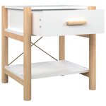 vidaXL Tables de chevet 2 Pièces Blanc 42x38x45 cm Bois d’ingénierie