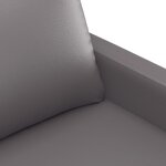 vidaXL Canapé à 2 places Gris 120 cm Similicuir