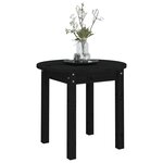 vidaXL Table basse Noir Ø 45x40 cm Bois massif de pin