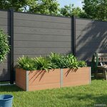 vidaXL Jardinière surélevée Marron 200 x 100 x 54 cm
