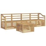 vidaXL Ensemble de canapés d'extérieur 5 Pièces Blanc