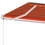 vidaXL Auvent automatique sur pied 450x350 cm Orange/marron
