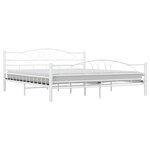 vidaXL Cadre de lit sans matelas blanc métal 180x200 cm