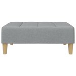 vidaXL Canapé-lit à 2 places avec repose-pied gris clair tissu