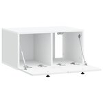 vidaXL Meuble TV mural 59 5 x 41 x 30 cm Blanc Bois d'ingénierie