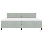 Lit avec sommier et matelas vidaXL Gris clair 200x200 cm Velours