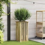vidaXL Jardinière 33 x 33 x 65 cm en pin traité.