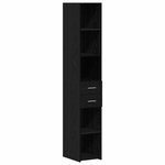 vidaXL Haut Armoire Chêne noir 30 x 42.5 x 185 cm Bois d'ingénierie