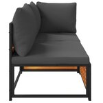 vidaXL Canapé de jardin avec coussins 2 places bois massif d'acacia