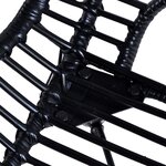 vidaXL Chaises à manger lot de 2 noir rotin naturel