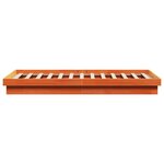 vidaXL Cadre de lit à LED cire marron 200x200 cm bois de pin massif