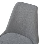 Lot de 4 chaises de salle à manger 82 x 49 x 54 cm moderne design robuste bouclé gris 03_0009823