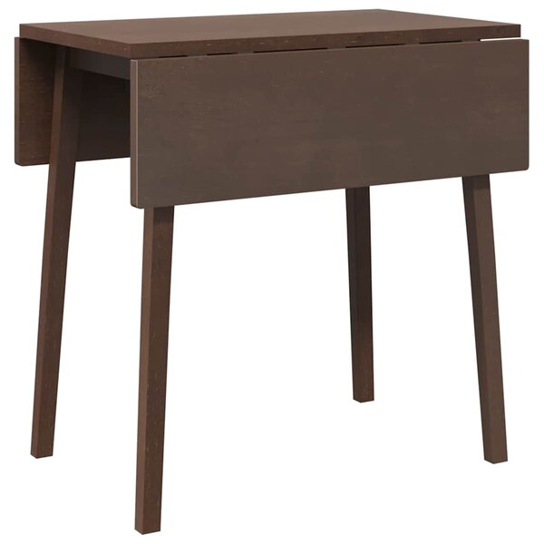 vidaXL Table à manger marron bois massif et caoutchouc